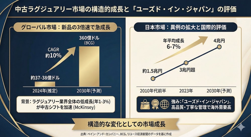 中古ラグジュアリー市場の構造的成長