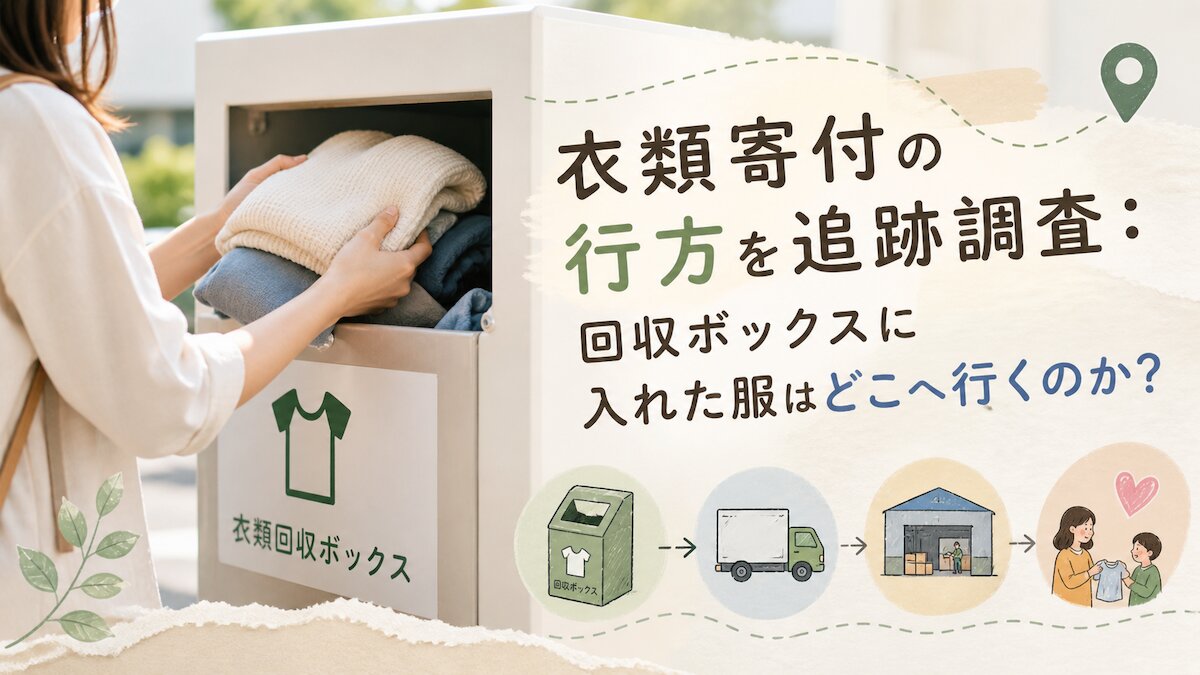 衣類寄付の行方を追跡調査：回収ボックスに入れた服はどこへ行くのか 